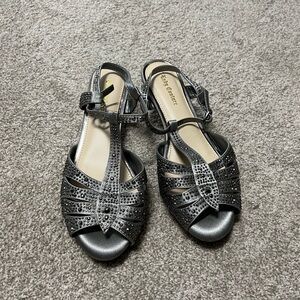 Lady Couture Rhinestone Special Occasion Sandals NWOB Sz 7.5